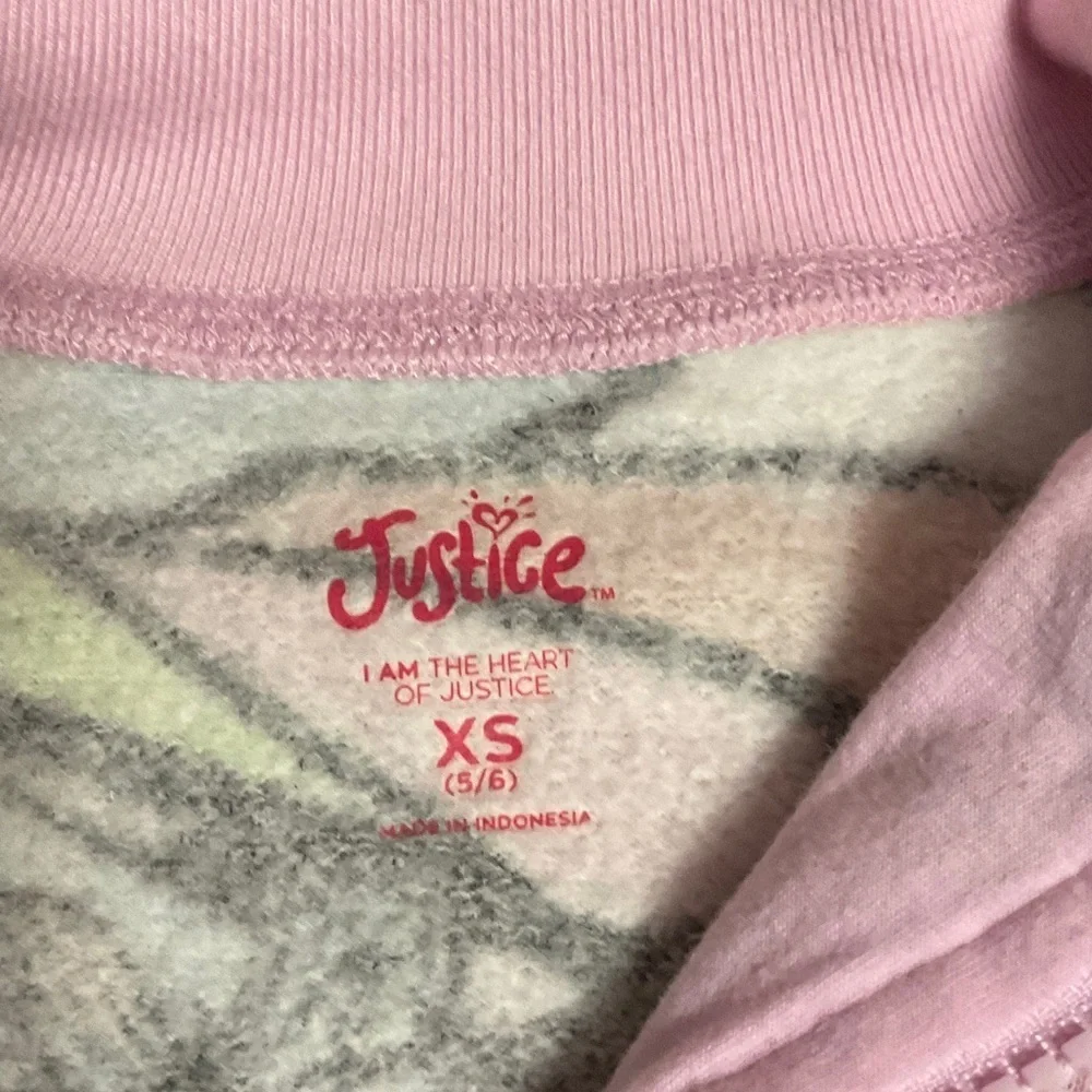 Justice Pink and Multicolor Butterfly Sweatshirt